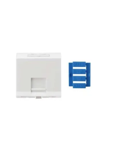 SIP3A-1K-M45-45. Вставка угловая 45x45 для 1 модуля Кeystone Jack, со шторками. Hyperline в Саратове