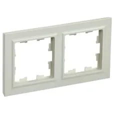 Рамка 2-местная РУ-2-БрКр IP20 бежевый BRITE (BR-M22-K10). Рамка. IEK