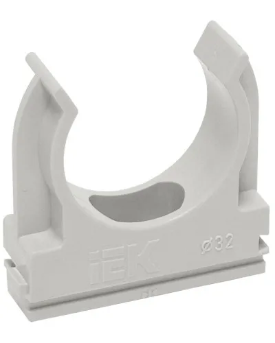 Держатель с защёлкой D20 серый ELASTA (100 шт) (CTA10D-CF20-K41-100). Держатель с защёлкой. IEK в Саратове