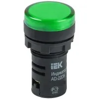Лампа AD22DS (LED) матрица D22мм зеленый 12В AC/DC (BLS10-ADDS-012-K06). Светосигнальный индикатор. IEK