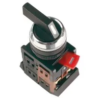 Переключатель АLСLR-22 3 фиксированных положения (BSW10-ALCLR-3-K02). Переключатель на 3 фиксированных положения I-O-II 1з+1р. IEK