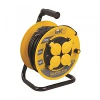 УК50 4 места, 50м (WKP15-16-04-50-44). Удлинитель на катушке Industrial plus. IEK