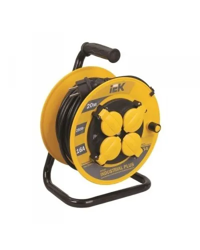 УК50 4 места, 50м (WKP15-16-04-50-44). Удлинитель на катушке Industrial plus. IEK в Саратове
