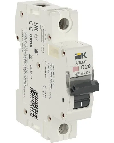 M10N 1P C 20А 10кА ARMAT (AR-M10N-1-C020). Автоматический выключатель. IEK в Саратове