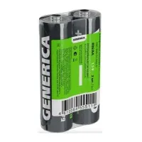 Батарейка солевая R06/AA GENERICA (2 шт) (ABT-R06-ST-L02-G). Батарейка солевая. IEK