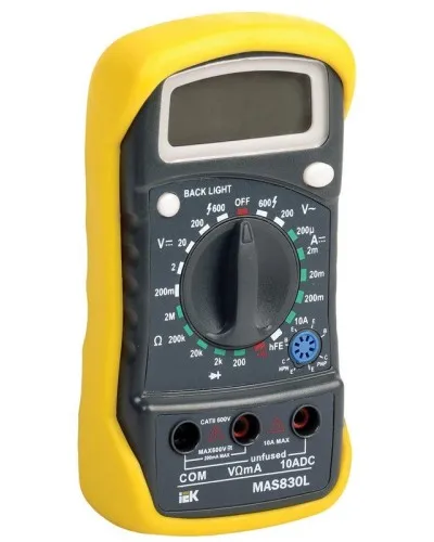 Мультиметр цифровой Master MAS830L (TMD-3L-830). Мультиметр цифровой. IEK в Саратове