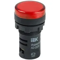 Лампа AD22DS (LED)матрица D22мм красный 230В (BLS10-ADDS-230-K04). Светосигнальный индикатор. IEK