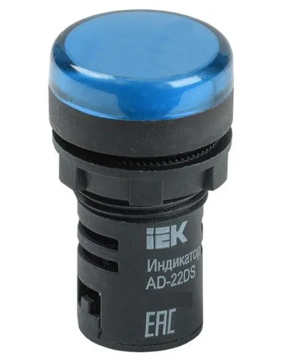 Лампа AD22DS (LED)матрица D22мм синий 230В (BLS10-ADDS-230-K07). Светосигнальный индикатор. IEK в Саратове