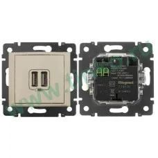 Розетка Valena двойная, USB, слоновая кость (774170). Розетка. LegranD