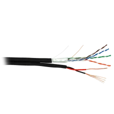 F/UTP 4pair, Cat5e, Out, PVC+PWR (EC-UF004-5E-PC150-PE-BK). Кабель «витая пара» (LAN) для структурированных систем связи. NETLAN