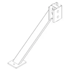 PERCo-MB-16.9. Упор для стоек секции ограждения. PERCo