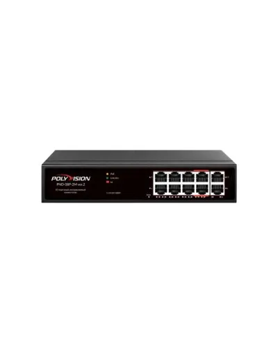 PND-08P-2M v.2. Коммутатор 10-портовый с функцией PoE. Polyvision в Саратове