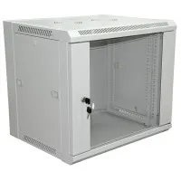 Шкаф телекоммуникационный 19 настенный 12U 600×450×635 мм (ШxГxВ) - передняя дверь стекло, боковые стенки съемные (разобранный) RAL 7035 (04-2202). Шкаф телекоммуникационный 19 настенный 12U. Rexant