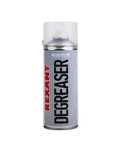 Очиститель обезжириватель DEGREASER, REXANT, 400 мл, аэрозоль (85-0006): Баллон с очистителем в Саратове