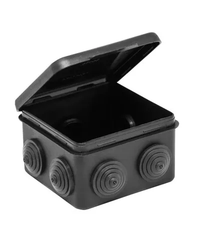 Коробка TYCO ОП 80х80х50мм откидная крышка УХЛ1 IP54 черный (67040МЧ). Коробка распределительная. RuVinil в Саратове