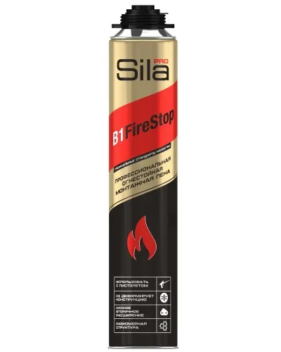 Пена огнестойкая Sila Pro B1 Firestop, 750 мл: Пена монтажная профессиональная в Саратове