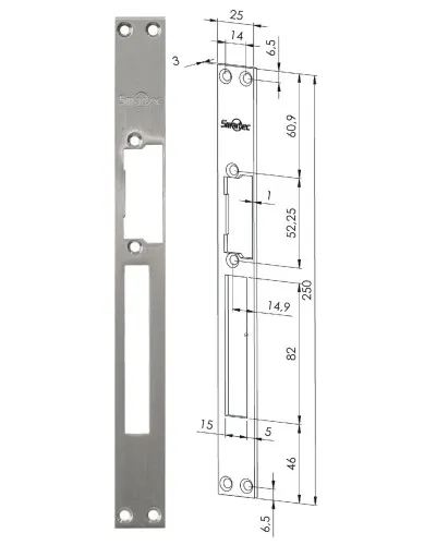ST-SL502SP. Запорная планка длинная. Smartec в Саратове