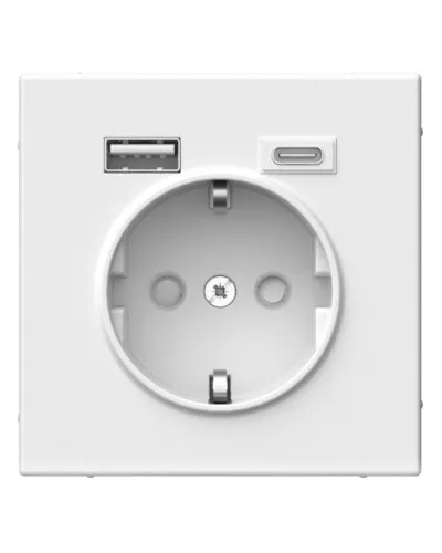 ArtGallery розетка 1-местная с USB тип-A+C, скрытой установки, механизм, белый (GAL000132). Розетка с USB. Systeme Electric в Саратове