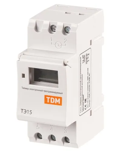 ТЭ15-1мин/7дн-16on/off-16А-DIN TDM (SQ1503-0005). Таймер электронный. TDM ЕLECTRIC в Саратове
