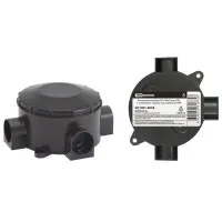 Распаячная коробка ОП D80х35мм, IP42, 3-х рожковая, черная TDM (SQ1401-4054). Распаячная коробка ОП. TDM ЕLECTRIC