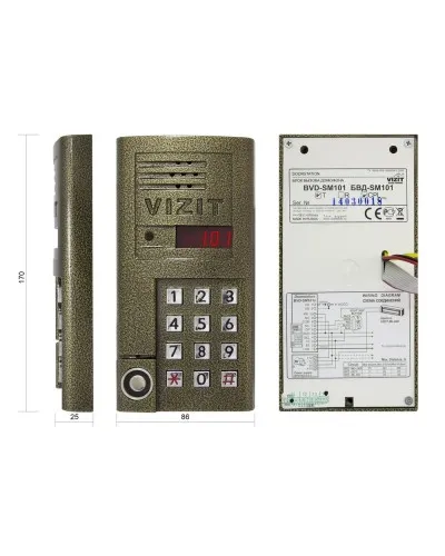 БВД-SM101TCPL. Вызывная панель цветная. VIZIT в Саратове