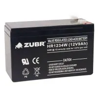 ZUBR HR 1234W (12V, 9Ah). Аккумулятор герметичный свинцово-кислотный. ZUBR