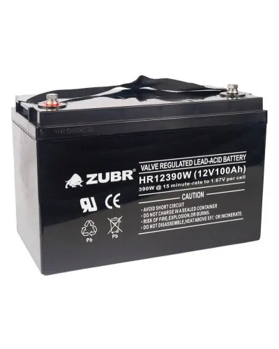 ZUBR HR 12390W (12V, 110Ah). Аккумулятор герметичный свинцово-кислотный. ZUBR в Саратове