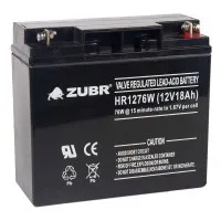 ZUBR HR 1276W (12V, 18Ah). Аккумулятор герметичный свинцово-кислотный. ZUBR