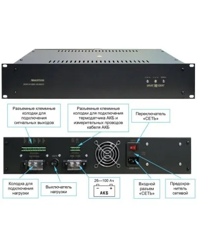 SKAT -V.12DC-18 RACK (СКАТ ИБП-12/18-RACK) (2145). Источник вторичного электропитания резервированный. Бастион в Саратове