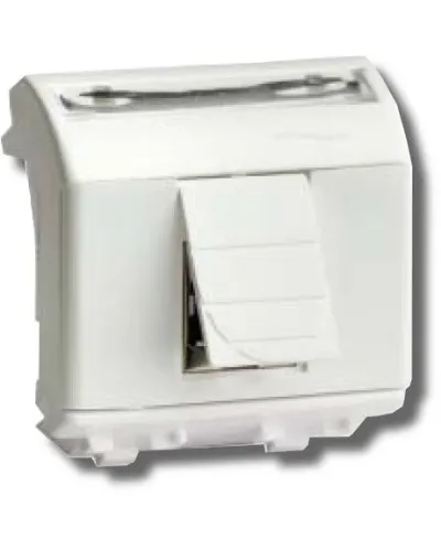 Розетка RJ-45 Brava 2 модуля белая (76655B): Розетка компьютерная с двумя разъёмами в Саратове