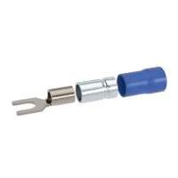Наконечник вилочный НВИ 1,5-2,5 М8 (D8,4мм) (100 шт) (2B18P-DS-PVC). Наконечник вилочный с изолированным фланцем ПВХ, двойная гильза. ДКС