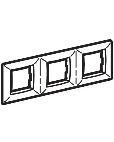 Рамка на 2+2+2 модуля (трехместная), слон. кость (75013O): Рамка трехместная, Brava в Саратове