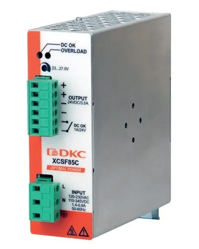 Источник питания однофазный, 85Вт, 6А, 12В (XCSF85B). Источник питания OPTIMAL POWER однофазный. ДКС в Саратове