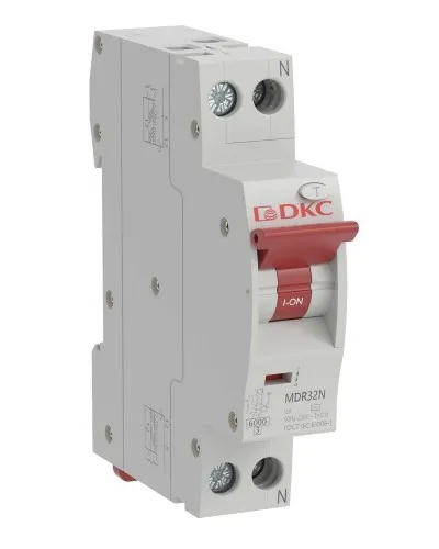 YON max MDR, 1P+N, 30mA, 16A, 6kA, А (MDR32N-1N2C16-A). Компактный автоматический выключатель дифференциального тока. ДКС в Саратове