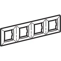 Рамка на 2+2+2+2 модуля (четырехместная), сл. кость (75014O): Рамка четырехместная, Brava