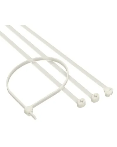 Хомут 2,5x100 P6.6, белый (100шт) (21203SR): Хомут с двойным замком в Саратове