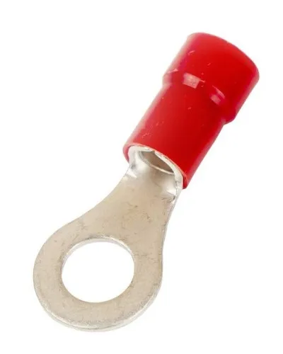 Наконечник НКИ 0,25-1,5 М8 (D8,4мм) с отверстием под винт (100 шт) (2A8P-EE-PA). Наконечник с отверстием под винт и изолированным фланцем ПА. ДКС в Саратове