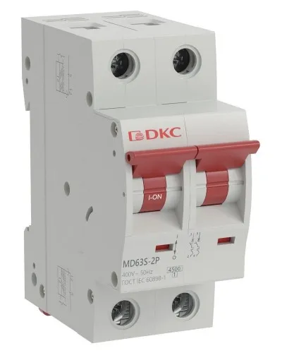 YON max MD63S 2P 10А 4,5кА C (MD63S-2PC10). Автоматический выключатель. ДКС в Саратове