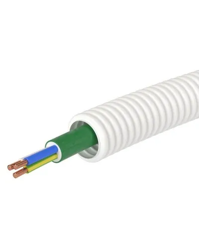 Труба ПЛЛ D20 + ППГнг(А)-HF 3х1,5 (ГОСТ+) (8L82050HF). Гофрошланг с кабелем. ДКС в Саратове