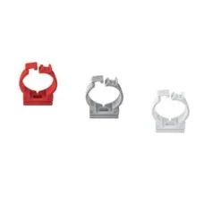 Ecoplast держатель с защелкой для труб D25, АБС, серый (50 шт) (49625-50GR). Держатель с защелкой для аспирационной системы. Экопласт