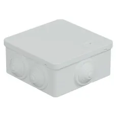 Коробка JBS101 100х100х55, 6 вых., IP55, белая (44037W-1). Коробка монтажная. Экопласт