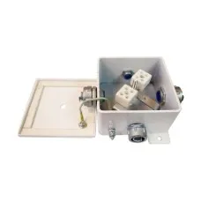 КМ-О (2к)-IP66-120х120, три ввода: Коробка монтажная огнестойкая