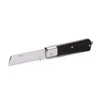 НМ-01 (57596). Нож для снятия изоляции монтерский большой складной с прямым лезвием. КВТ