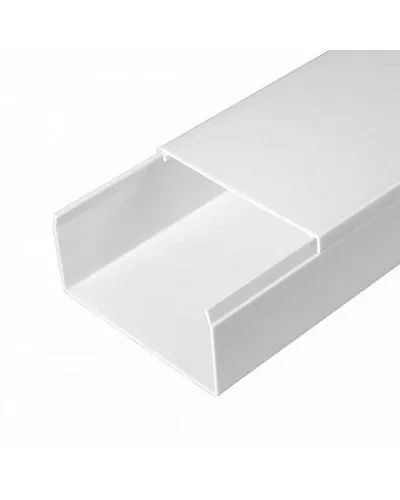 Короб 80х40 (Промрукав) (PR.0580401). Кабель-канал с двойным замком белый 80х40. Промрукав в Саратове