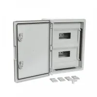 ЩРН-24 IP65 Корпус пластиковый распределительный серая дверь 400х300х170 (PR08.26499). Корпус пластиковый. Промрукав