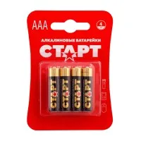 СТАРТ LR03-BL4 (1,5 В, AAA, LR03), упак. 4 шт. БЛИСТЕР. Алкалиновые батарейки. СТАРТ