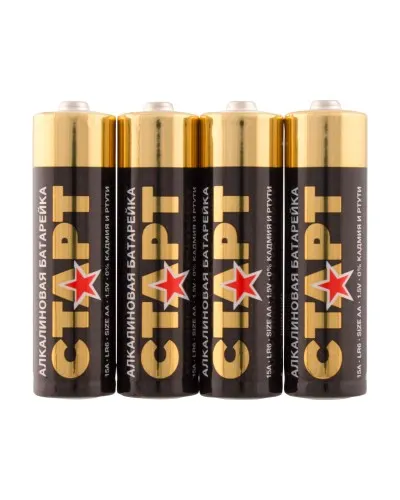 СТАРТ LR6-SH4-BOX (1,5 В, AA, LR6), упак. 4 шт.. Алкалиновые батарейки. СТАРТ в Саратове